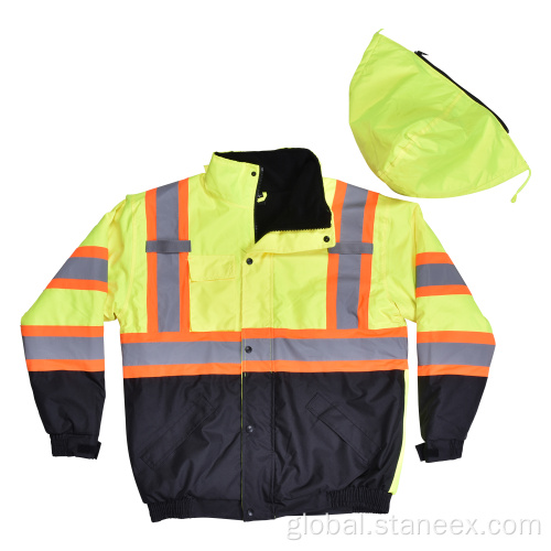 Work Jacket Hoodie Hivis Striped Vest Work Reflective Clothing Work Jacket Manufactory